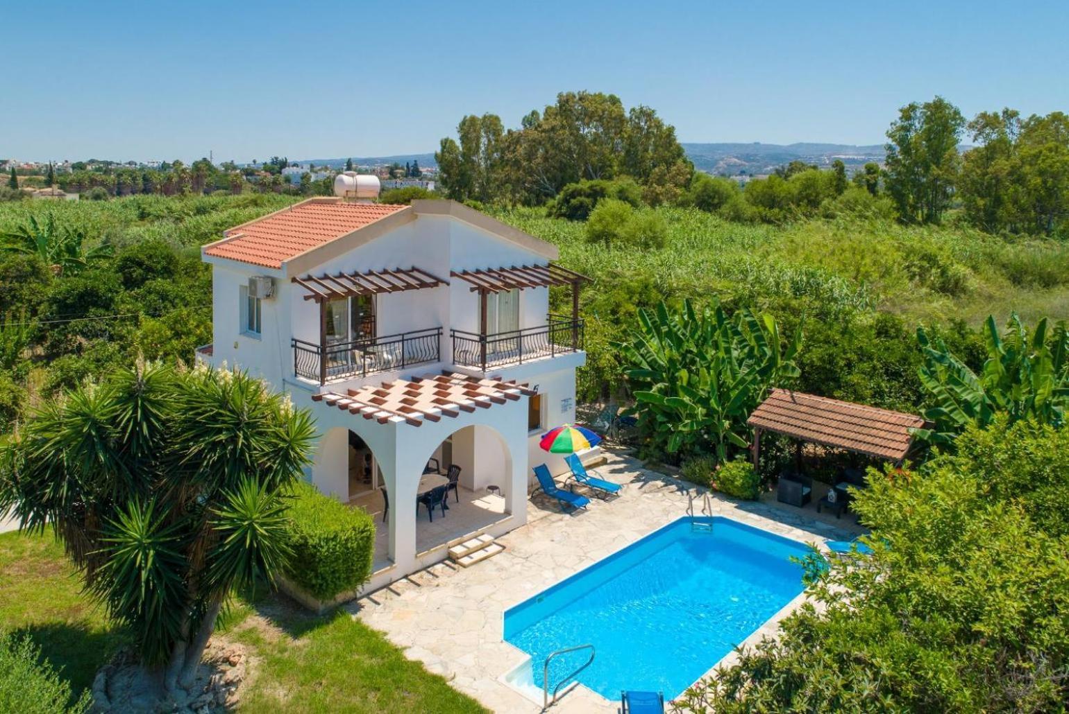 Sun Beach Villa Thio Polis Kültér fotó